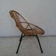 Chair shell rattan child 60s