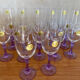 Lot de verres cristal Lilas vintage