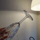 9 Bayel crystal champagne flutes signed, cut crystal.