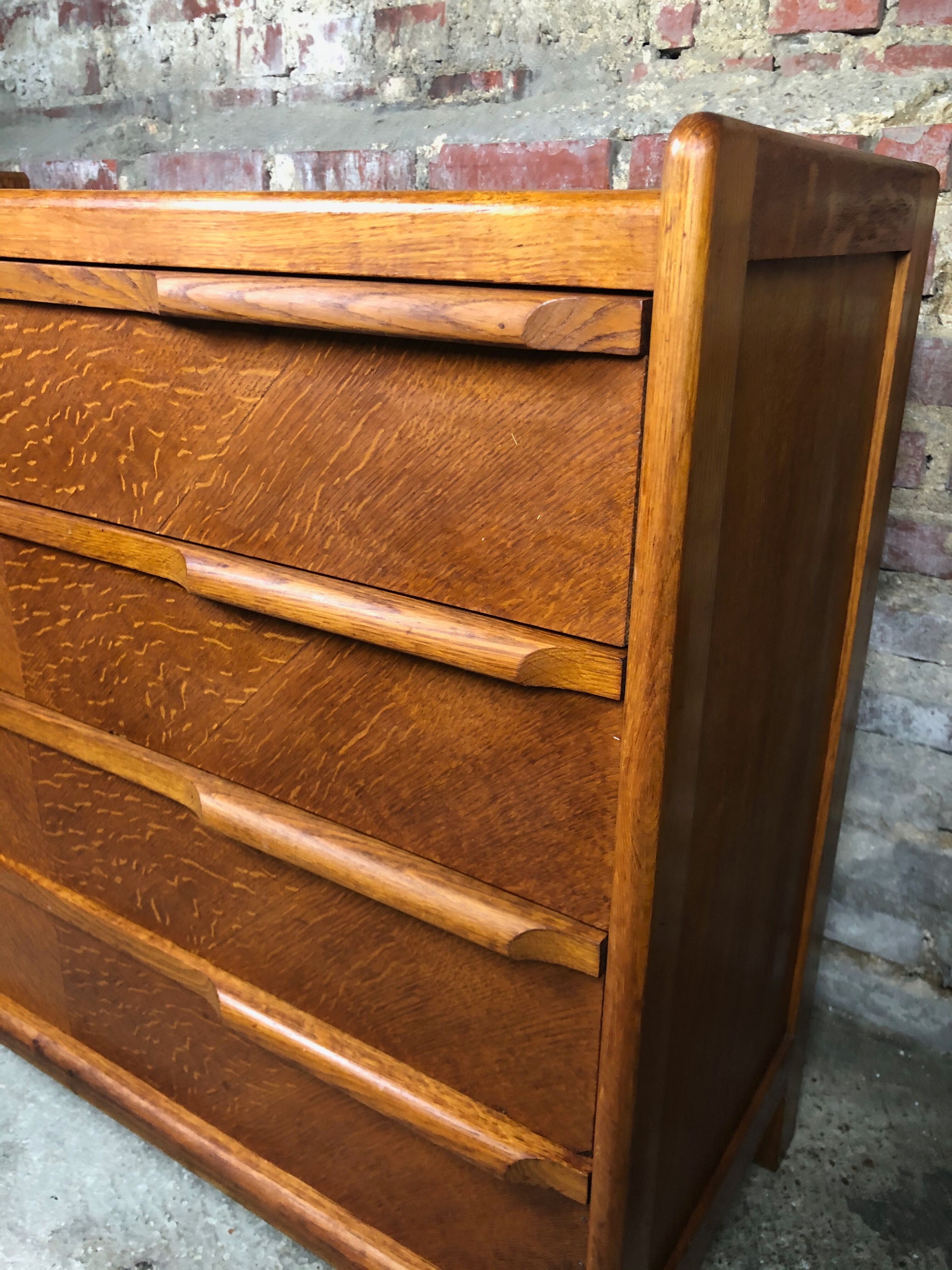 Commode scandinave vintage en teck et placage