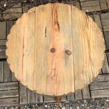 Table basse tripode pin massif brut 1960