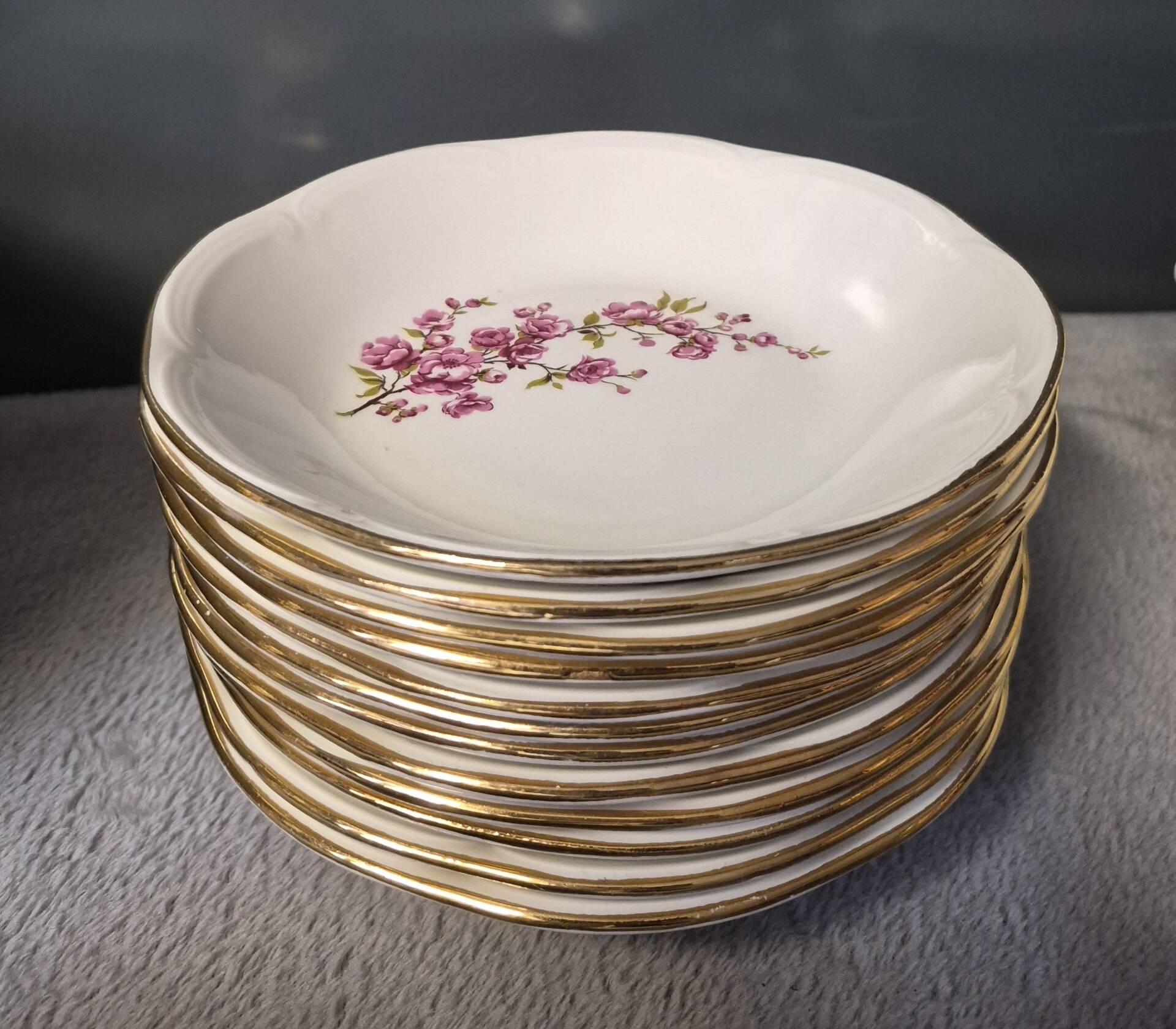 Gien France Peach Blossom dinnerware set