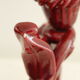 Vintage red ceramic candle holder - doe - "Nice"