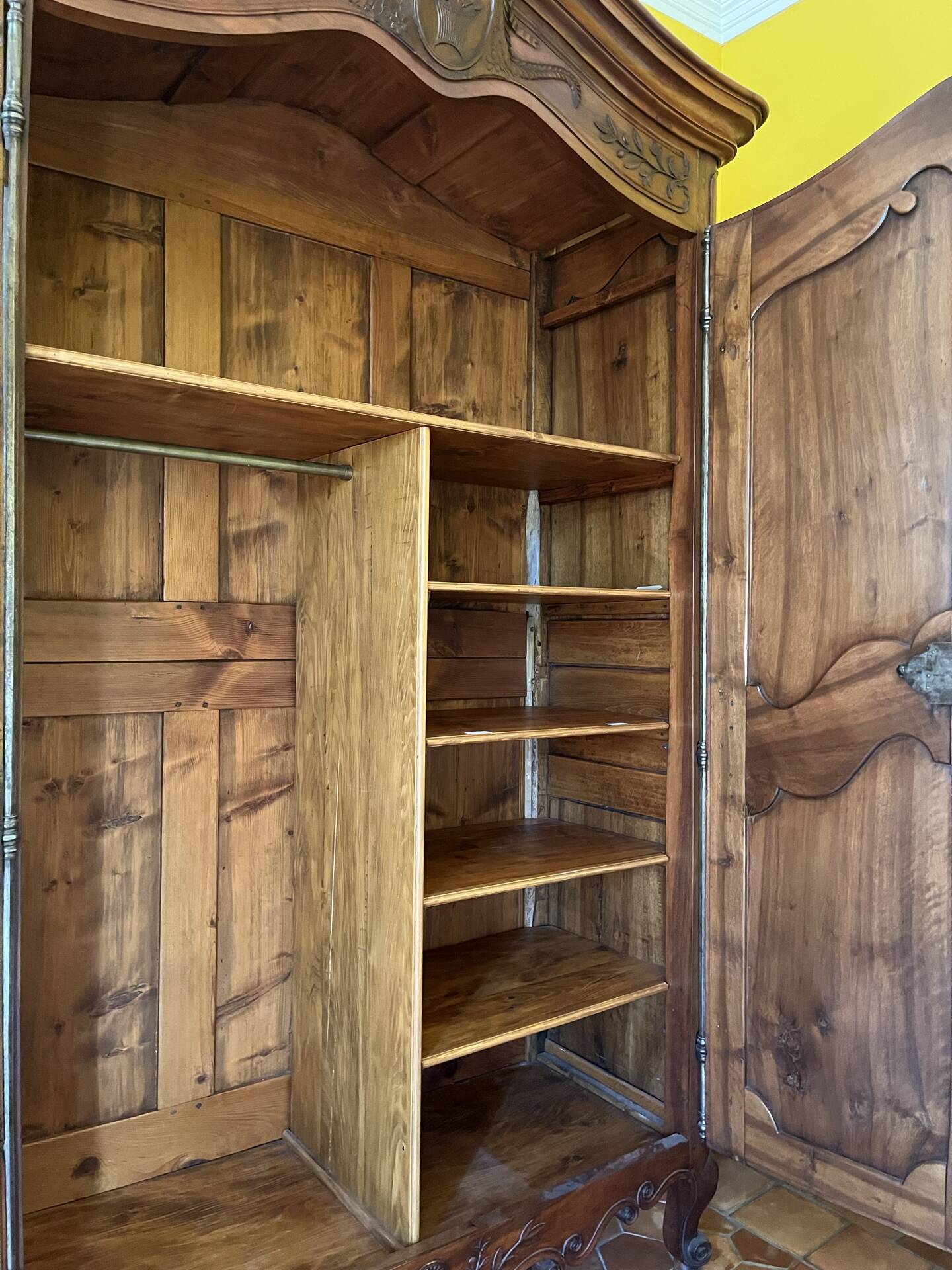 Wedding wardrobe, Provençal in solid walnut