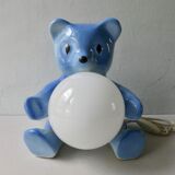 Teddy lamp in ceramic and opaline, 70s