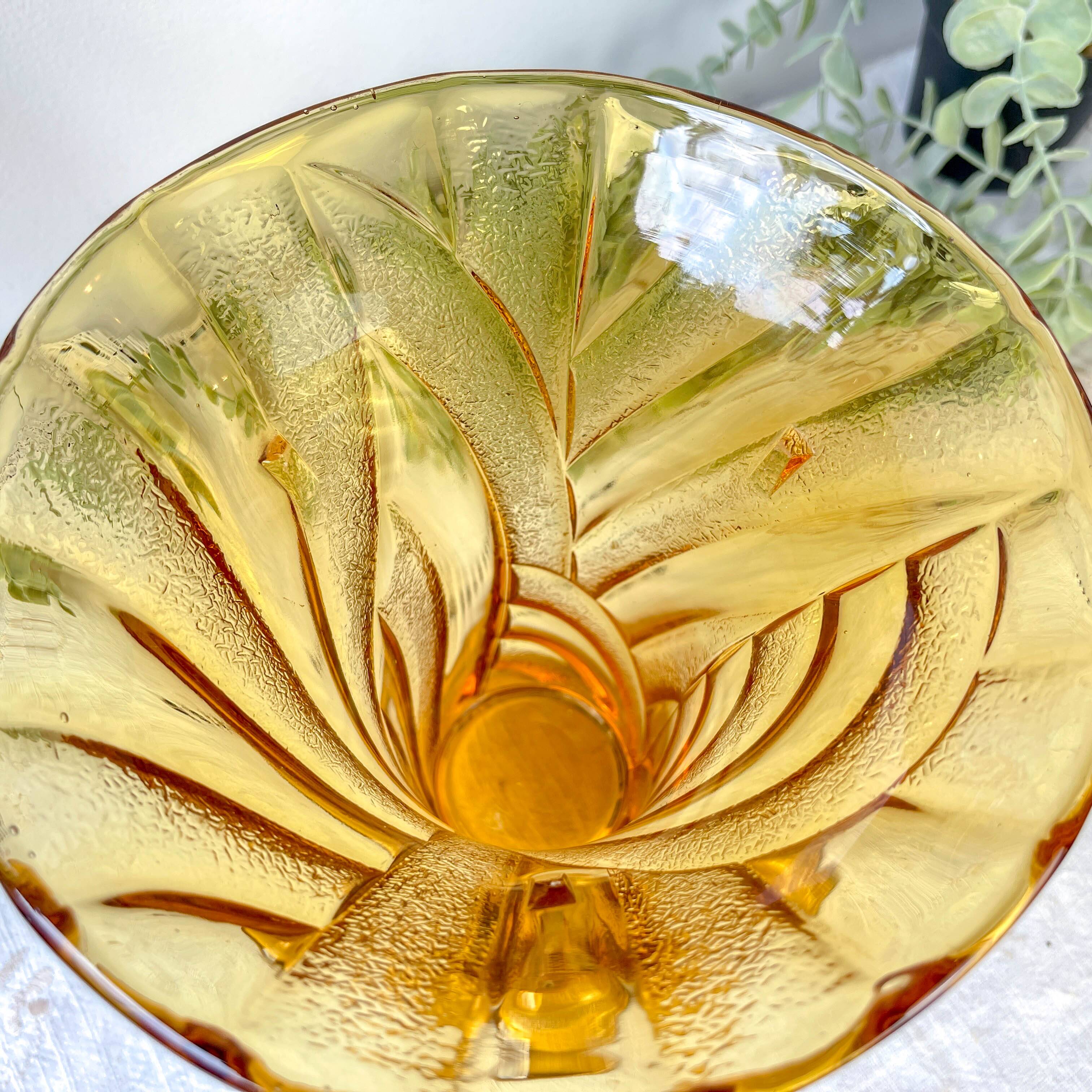 Vintage amber glass vase