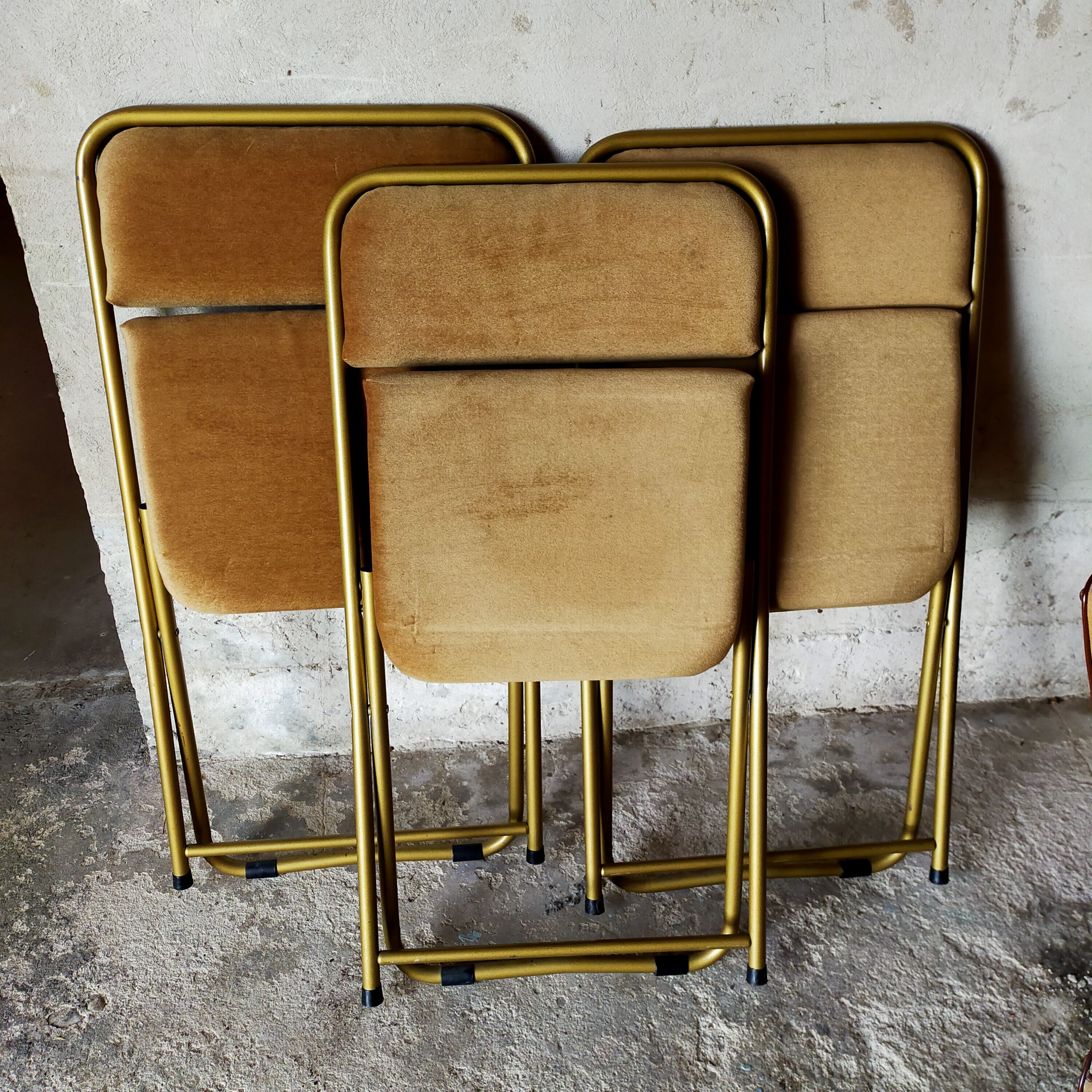 Set of 3 Lafuma folding chairs