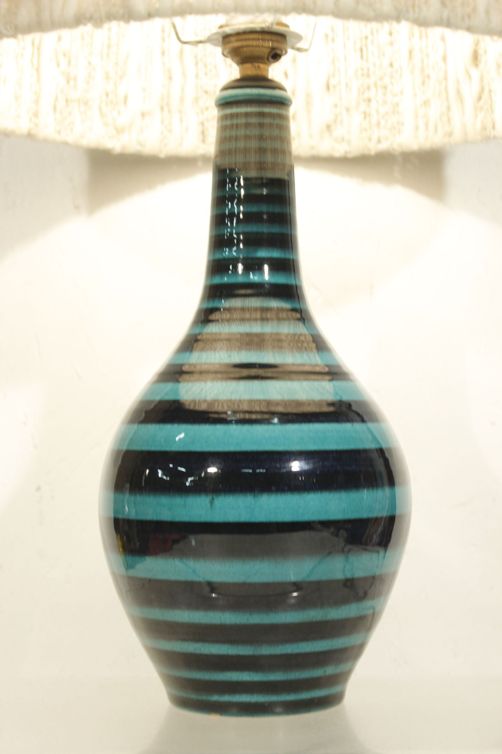 Ceramic lamp base from the Müller workshops in Lucerne Switzerland 1950s