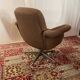 1970s swivel chair in tweed and chrome – 7 available