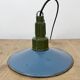 Industrial Blue Enamel Military Pendant Lamp with Cast Aluminium Top, 1960s
