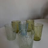 Set of 6 glass shot glasses from Biot 1960