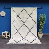Tapis berbere beni ouarain motifs gravés 170x255 cm