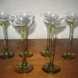 6 verres à liqueur sur pied Ouraline