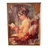 Reproduction de "La Liseuse Fragonard"
