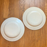 2 assiettes en Terre de Fer Salins bleues