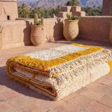 Traditional handmade pure wool Berber rug size 250x250 cm