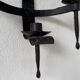 Wrought iron candle holders 1900 brutalist sconces
