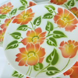 Lot de 4 assiettes dessert vintage Moulin des Loups Orchies modèle Ontario en porcelaine