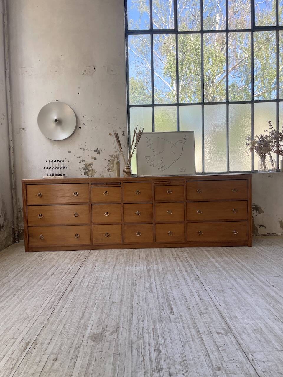 XXL golden oak craft furniture from the 50s