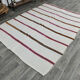 6x8 pinstriped turkish rug, 184x253cm