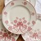 4 flat plates red earthenware Lunéville "Lucien"