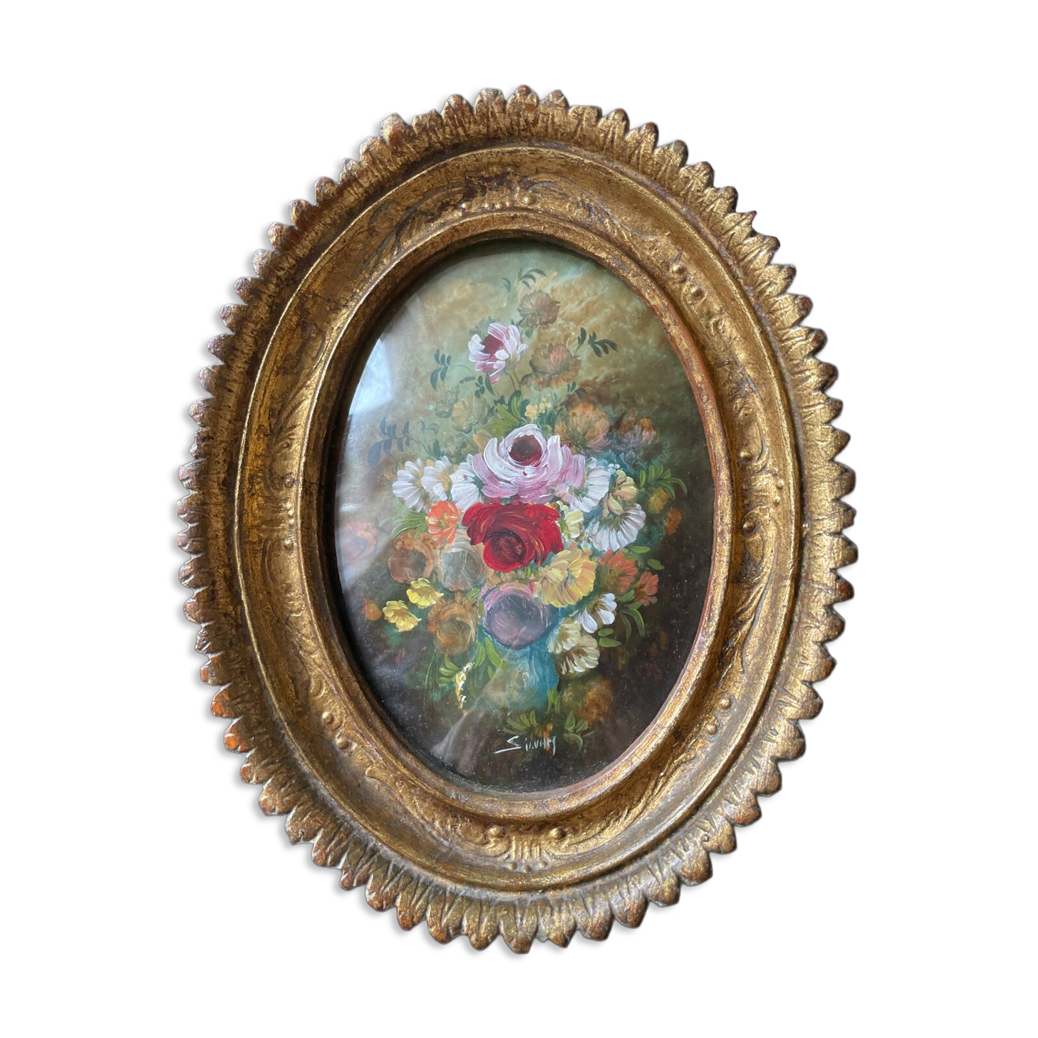 Small floral still life frame
