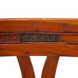 Set of 4 chairs in solid mahogany, vintage Art Nouveau, 1900