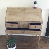 Office XIXth pickled oak