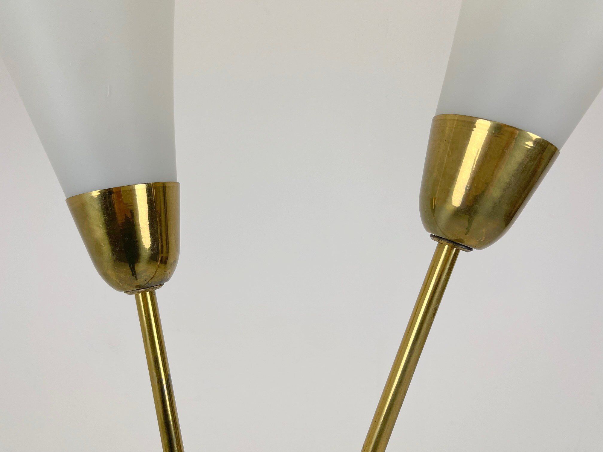 Art deco brass floor lamp, 1930's