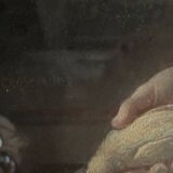 Portrait de jeune fille pastel sur toile milieu XIXe par Claude Gros