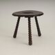 French oak tripod side table attributed to Charles Dudouyt