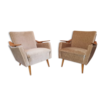 1/2 Scandinavian club chair green velvet water
