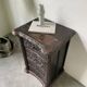 Commode XIXème pin noirci sculpté