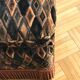 Ottoman footrest in Velvet diamond art deco style