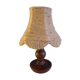 Wooden bedside lamp and Lampshade in rope/vintage 60-70 years