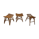 Set 3 rattan stools