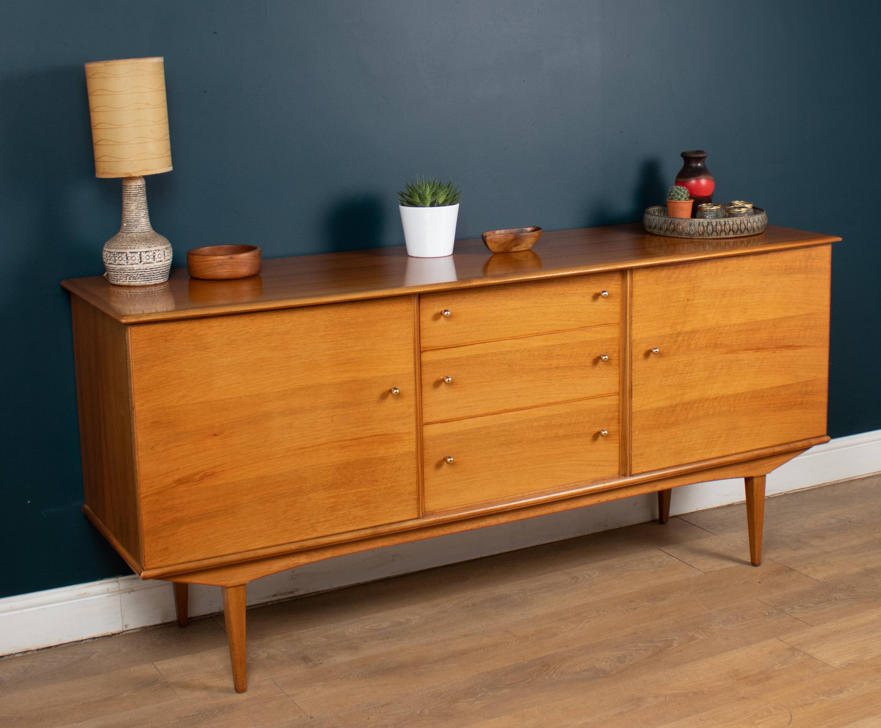 Retro teak & walnut maple mid century sideboard 1960s