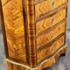 Marquetry Drop-Leaf Secretary, Louis XV Style, 19th Century