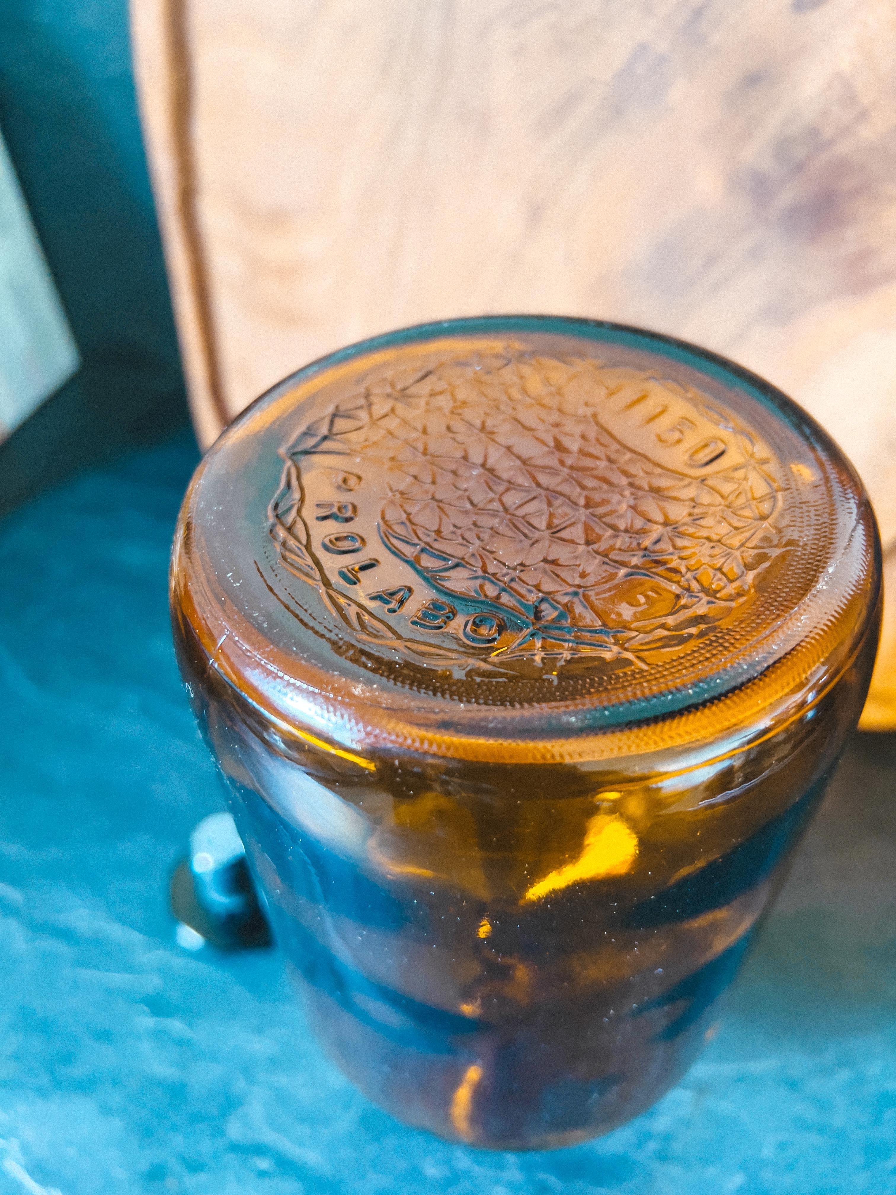 Old laboratory bottle old pharmacy Prolabo 1150 cl amber glass