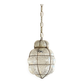 Lustre ancien vénitien suspension verre en cage Murano vintage