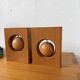 Constructivist wooden bookends