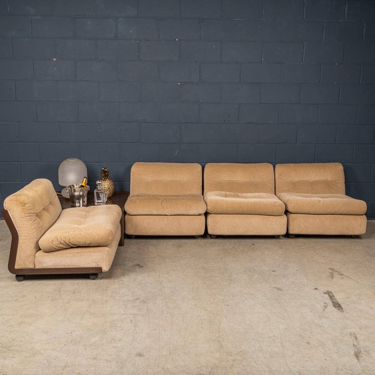 Italian "amanta" 4-piece modular sofa by mario bellini for b&b italia c1980