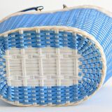Vintage woven plastic shopping basket