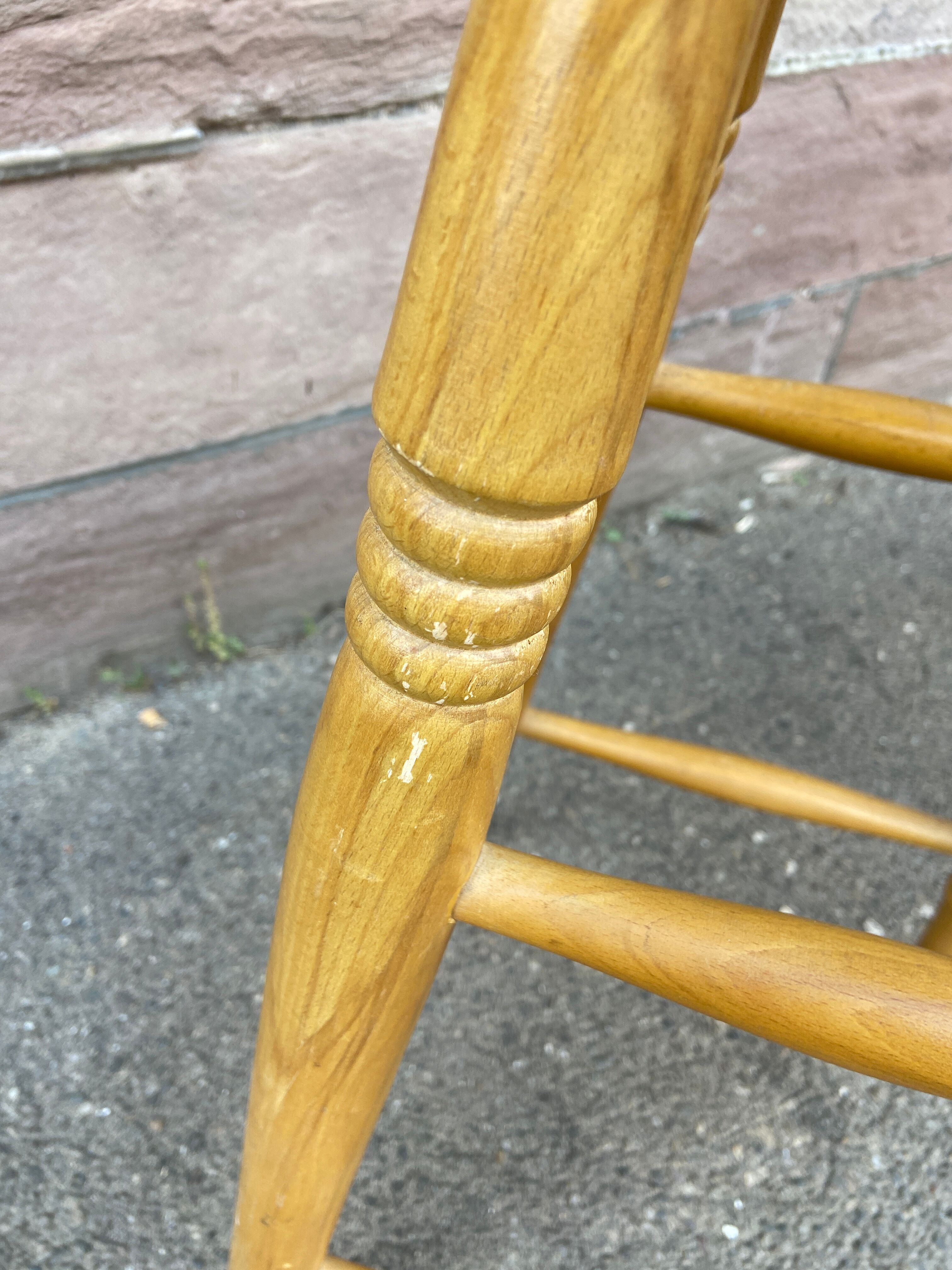 Paire de tabourets de bar bois 1960