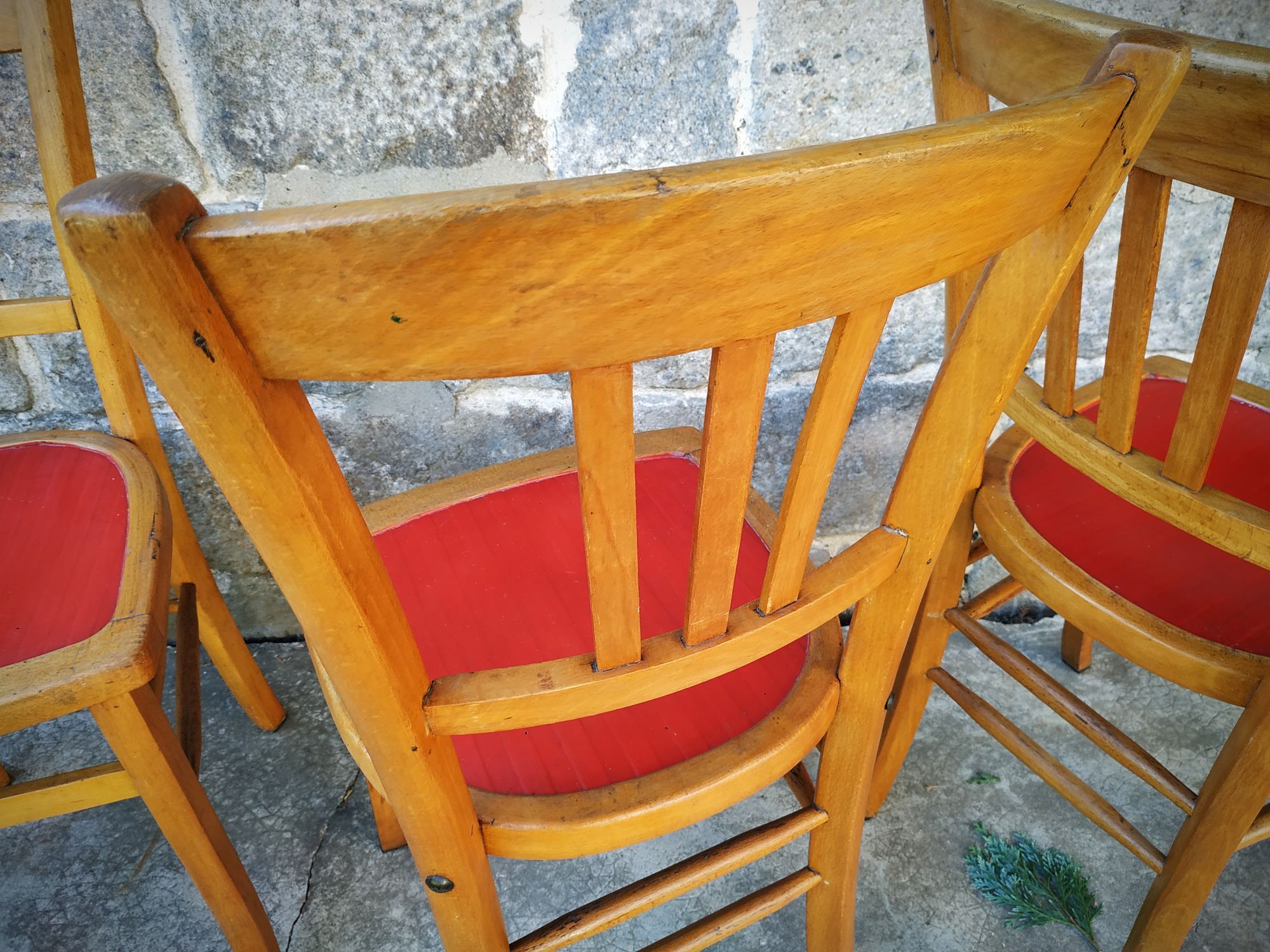 Set of four bistro chairs