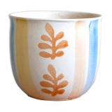 Ceramic pot cover, Matisse-style décor, 70s