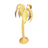 Vintage bamboo palm tree floor lamp, 1970s