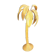 Vintage bamboo palm tree floor lamp, 1970s
