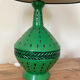 Handcrafted green ceramic lamp