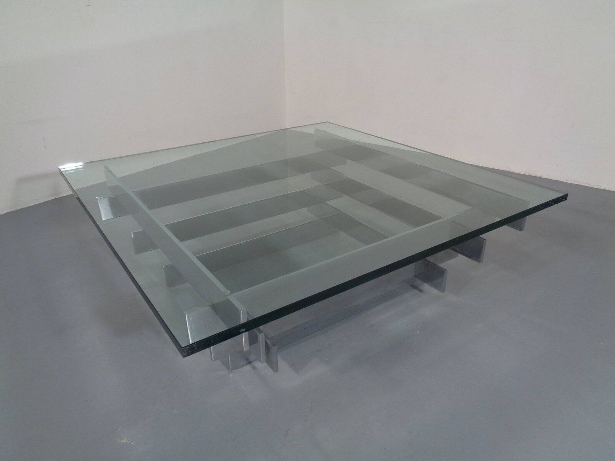 Sculptural Chrome Coffee Table by David Hicks, Italy, 1960s